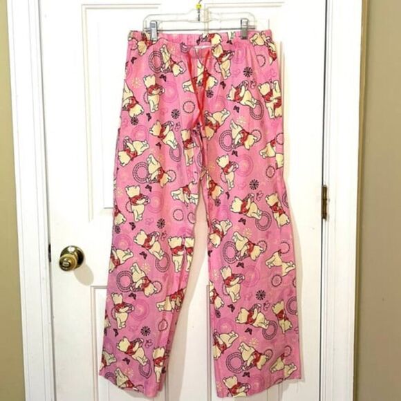Disney Women's Pink Winnie the Pooh Honey Cotton Lounge Pyjama Pants Medium - Picture 1 of 11